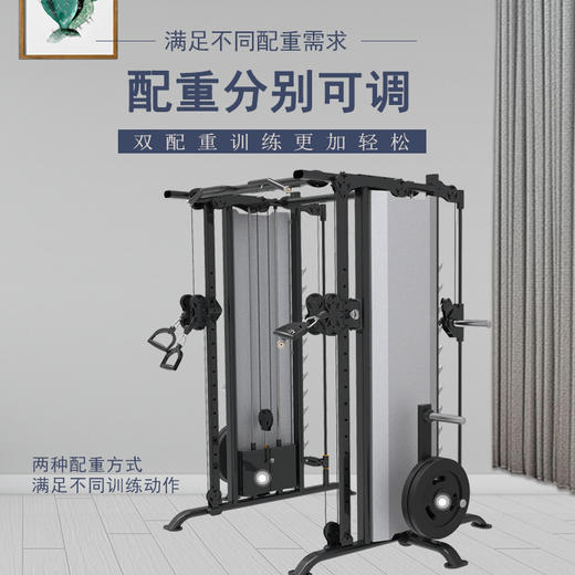 【塑形器械】史密斯小飞鸟龙门架综合训练器商用力量家用多功能组合健身房 商品图3
