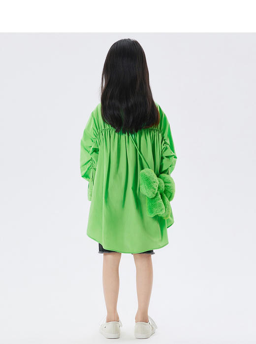 江南布衣童  22年秋款  府绸优雅可爱娃娃衫长袖连衣裙  1M8G10620 商品图6