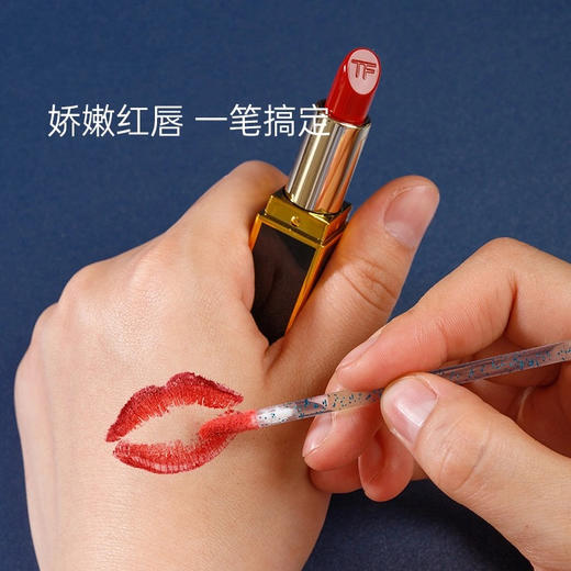 100支水晶杆一次性唇刷棒便携口红唇膏釉彩刷植绒软毛化妆唇线刷 商品图4
