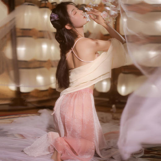 【柳腰尽显 仙鹤戏花】霏慕 语嫣古风 刺绣肚兜汉服套装 情趣内衣 商品图7