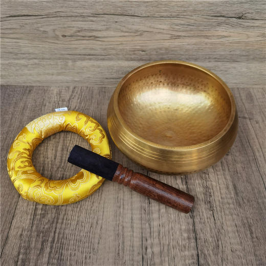 手工铜磬瑜伽冥想音疗佛音钵碗静心减压采耳梵音钵盂颂钵碗 商品图4