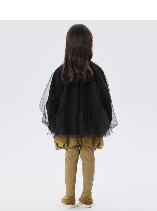 江南布衣童  22年秋款  优雅公主风网纱长袖衬衫  1M8210140 商品图5