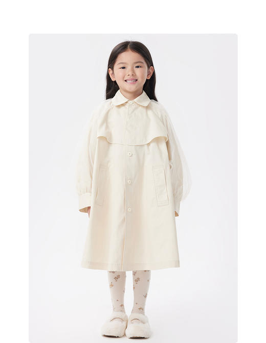 江南布衣童  22年秋款中长款纯色百搭风衣  1M8910500 商品图9