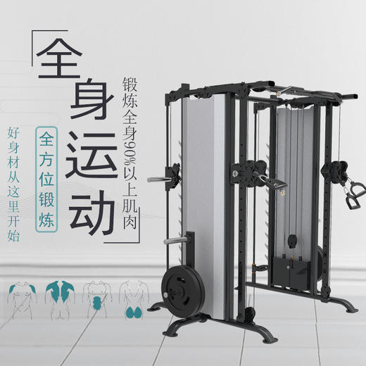 【塑形器械】史密斯小飞鸟龙门架综合训练器商用力量家用多功能组合健身房 商品图2