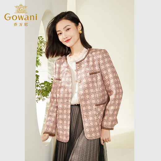 乔万尼小香风外套女春季新款韩式气质高级感短款EF3B835 商品图2