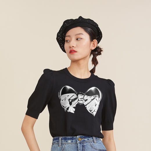 谜底2022夏季新款镂空贝雷帽女气质晚礼帽222MQ0913 商品图1