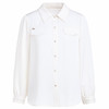 乔万尼白色衬衫女2022年新款精致高级感顺滑长袖上衣EF3C872001 商品缩略图4