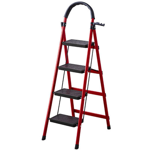 梯子家用折叠多功能碳钢人字梯加厚轻便楼梯步梯伸缩梯室内阁楼梯 商品图9