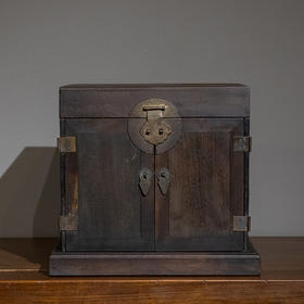 清 铁力木平顶官皮箱