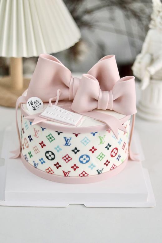 【生日蛋糕】粉色双翻糖蝴蝶结款 商品图0