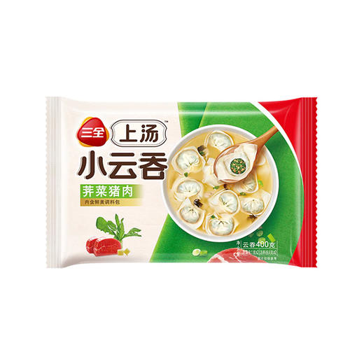 三全荠菜猪肉上汤小云吞 400g 商品图0