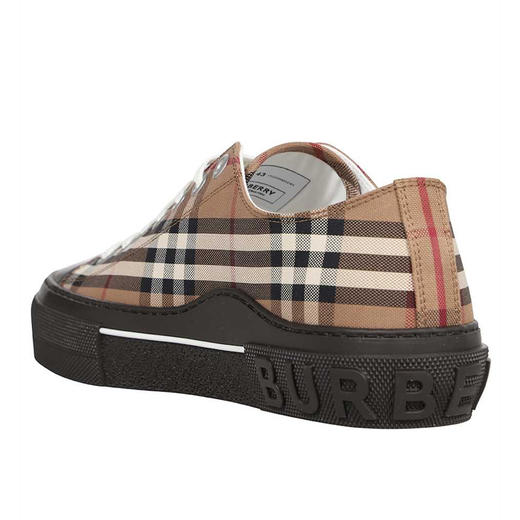 BURBERRY 巴宝莉 男士棉质经典格纹字母徽标系带休闲运动鞋 格子 8056828 A8894 商品图2