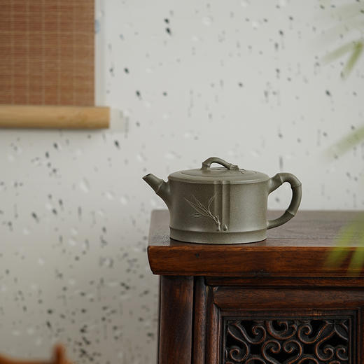 龙德堂陶艺 徐飞《竹·饮月》原矿青段 220 cc 商品图0