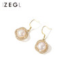 ZEGL轻奢高级感耳环女气质名媛法式淡水珍珠耳饰耳坠复古夏季耳钉 商品缩略图3
