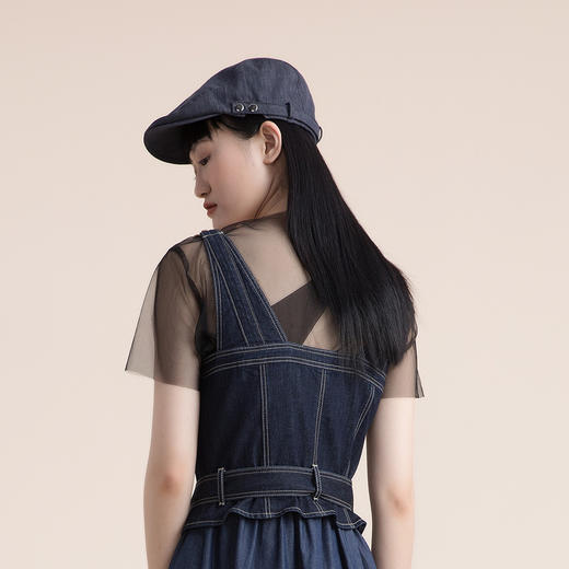 谜底2022夏季新款中性复古画家帽帅气时尚贝雷帽女222MQ0911 商品图3