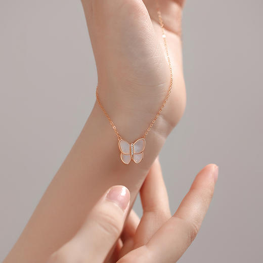 【微醺蝴蝶】S925银蝴蝶项链【JHY-	N000956B】 商品图3