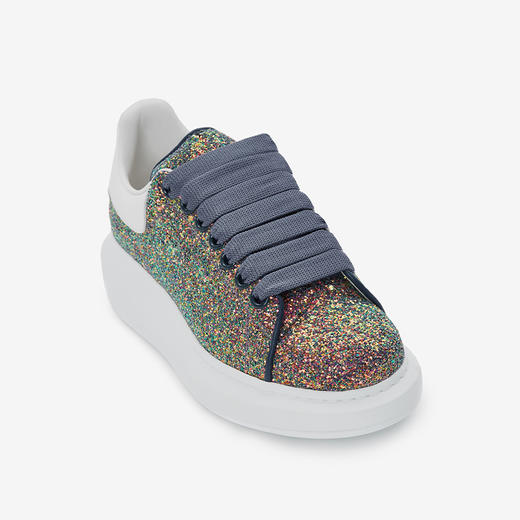 ALEXANDER MCQUEEN  亚历山大.麦昆 女士汽油亮片系带大廓形休闲运动鞋 混色 558944 W4MC2 3138 商品图1
