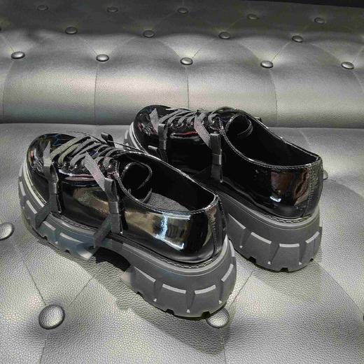 LFGJ  15001 百搭英伦风小皮鞋圆头系蝴蝶结漆皮厚底鞋 商品图4