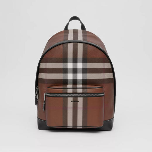 【一】BURBERRY 巴宝莉 男士格纹拼皮革双肩包 格子 8051414 A8900 商品图0