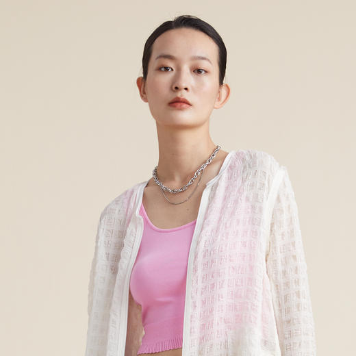 谜底2022夏新款双层叠戴项链短款锁骨链小众设计感颈链222MQ0906 商品图3