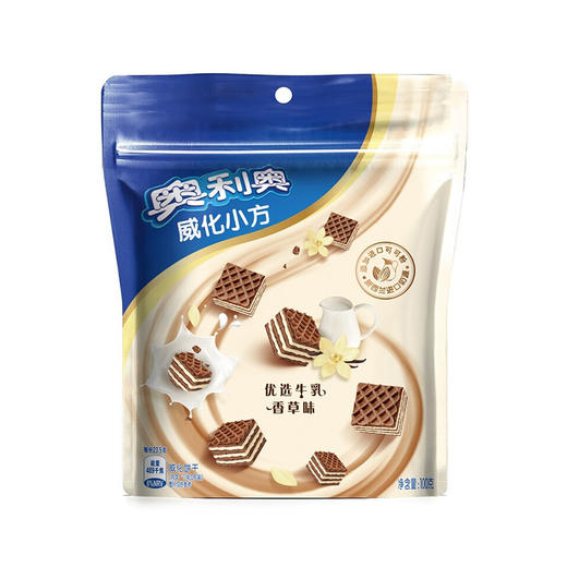 奥利奥优选牛乳威化小方 香草味 100g 商品图0