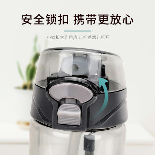 【积分商城】卡尔美户外运动水壶男女款健身便携大容量水杯tritan吸管杯 商品图1