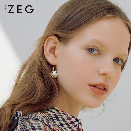 ZEGL轻奢高级感耳环女气质名媛法式淡水珍珠耳饰耳坠复古夏季耳钉 商品图1