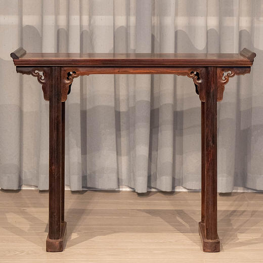 紫檀夹头榫云纹翘头案 商品图0