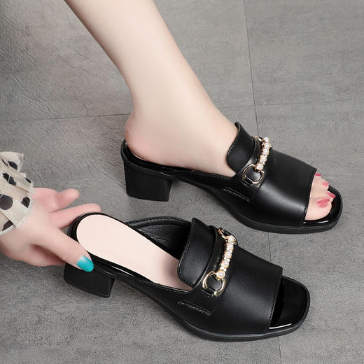 2022春夏新款凉拖鞋高跟粗跟凉鞋KQ993 商品图2