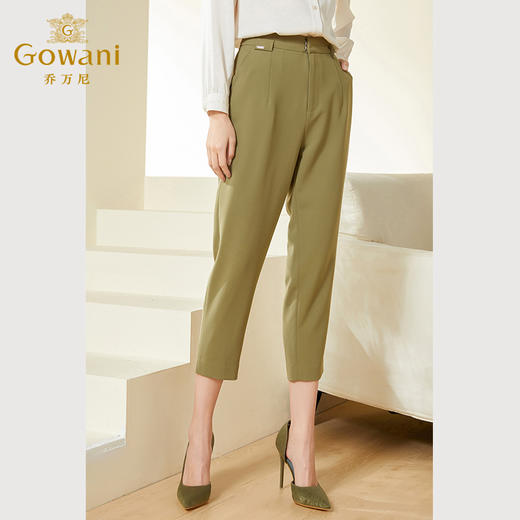 乔万尼裤子女新款爆款显瘦气质小个子锥形九分裤EF3F866 商品图1