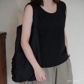 antiquitesichi灰米色黑背心