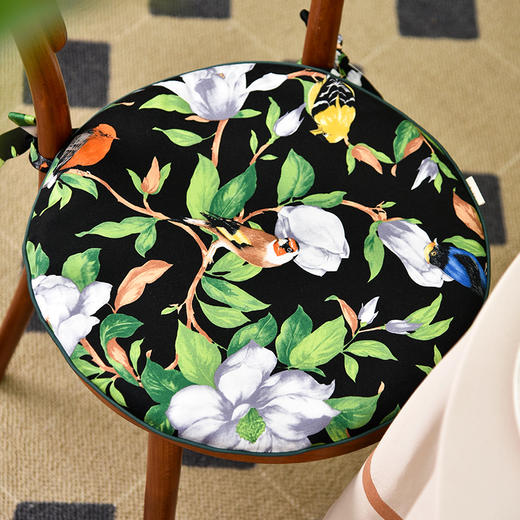 花与鸟圆形座椅垫久坐柔软 商品图2