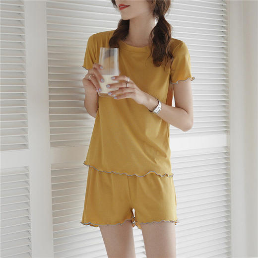 【买2件立减10元】清凉冰感“冰皮睡衣” 亲肤柔软透气超丝滑 轻薄不捂汗家居服套装 商品图4