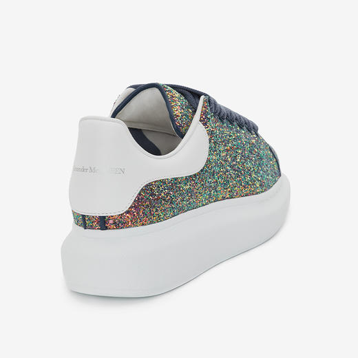 ALEXANDER MCQUEEN  亚历山大.麦昆 女士汽油亮片系带大廓形休闲运动鞋 混色 558944 W4MC2 3138 商品图2