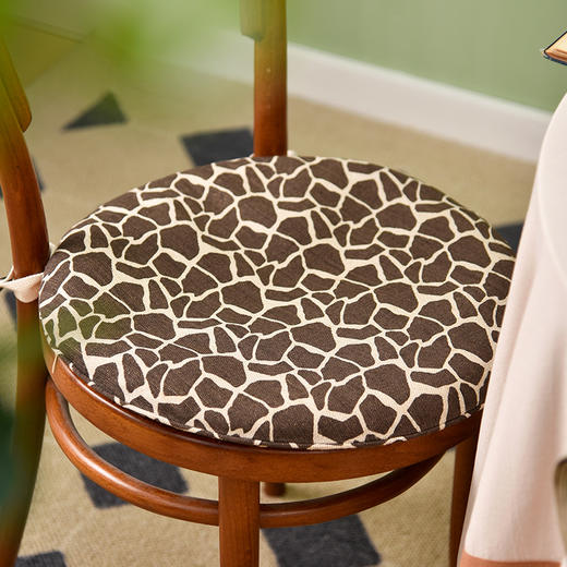 豹纹系列椅垫柔软舒适圆形椅垫 商品图1