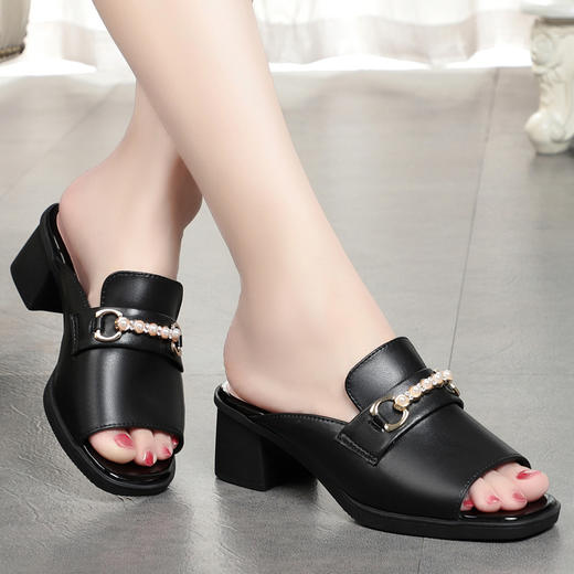 2022春夏新款凉拖鞋高跟粗跟凉鞋KQ993 商品图3