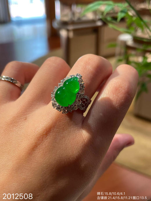 高冰艳绿葫芦戒指  82999【2012508】 商品图2