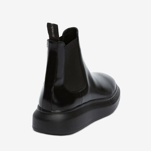 ALEXANDER MCQUEEN 亚历山大.麦昆 男士小牛皮 Hybrid 切尔西中靴 黑色 586198 WHX52 1000 商品图2