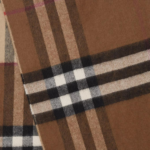 【二】BURBERRY 巴宝莉 女士对比感格纹羊绒围巾 格子 8045329 A7026 商品图2