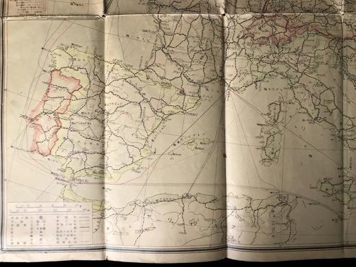 1939年 战时日本所做欧洲老地图 商品图3
