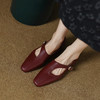 法式复古，软绵羊皮低跟粗跟百搭小众气质小皮鞋LDKG-S5059 商品缩略图3