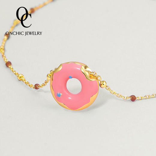 onchic谭松韵同款爱心甜甜圈项链甜美少女心设计锁骨链生日礼物 商品图9