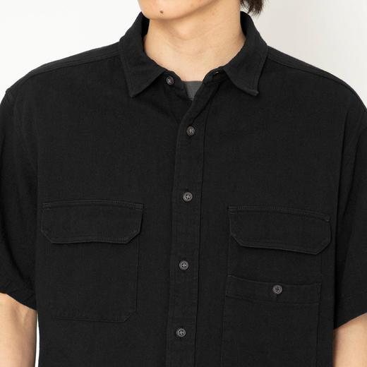 hobo ARTISAN S/S SHIRT 日本职人制天然染色亚麻混纺短袖衬衫 商品图2