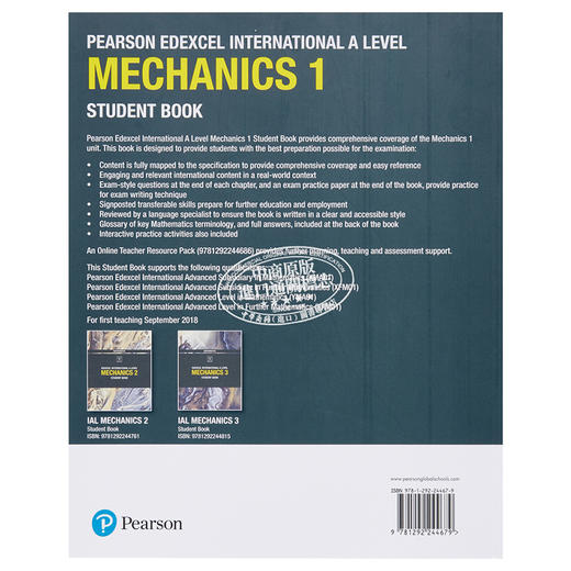 预售 爱德思国际A级数学力学1学生手册 Edexcel International A Level Mathematics Mechanics 1 Student Book 商品图8