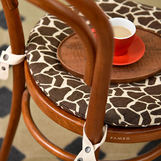 豹纹系列椅垫柔软舒适圆形椅垫 商品图2