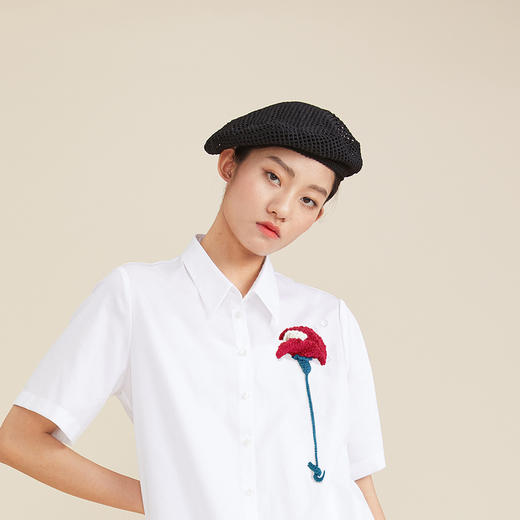 谜底2022夏季新款镂空贝雷帽女气质晚礼帽222MQ0913 商品图2