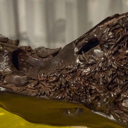 紫檀木雕凤纹牡丹锦上富贵摆件配红木宝笼 商品图2