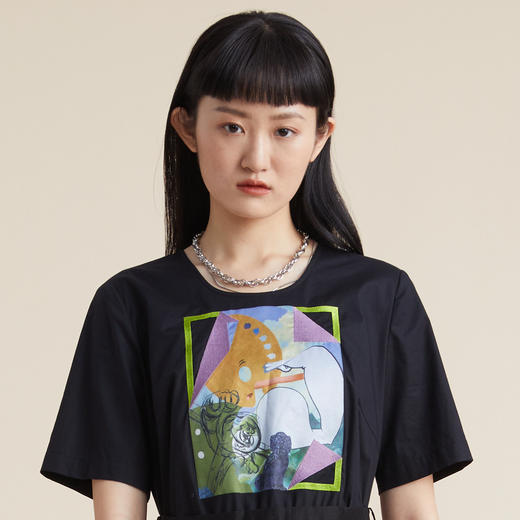 谜底2022夏新款双层叠戴项链短款锁骨链小众设计感颈链222MQ0906 商品图2