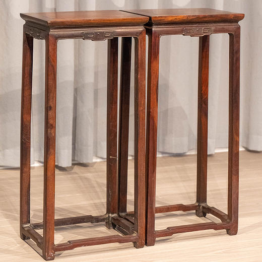 二十世纪 红木回纹花几（一对） 商品图4