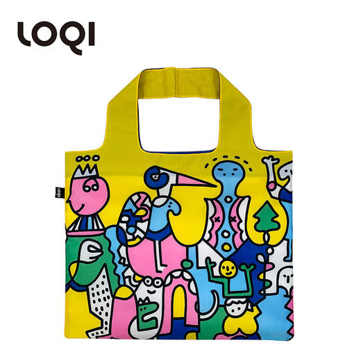 德国LOQI时尚 国潮系列 环保万用袋 折叠大容量单肩手提购物袋承重40斤防泼水 商品图4